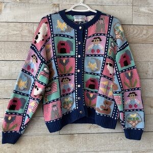 Northern Isles Hand-Knitted Cotton Spring cardigan Sweater